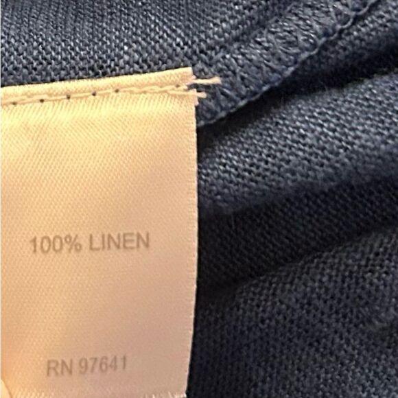 J. Jill Womens Love Linen Blue V-Neck Cardigan Sweater Size Small lightweight - Picture 7 of 9